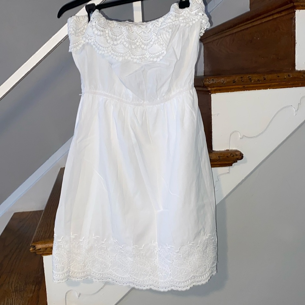 Charlotte Russe Dress White Strapless Size Medium